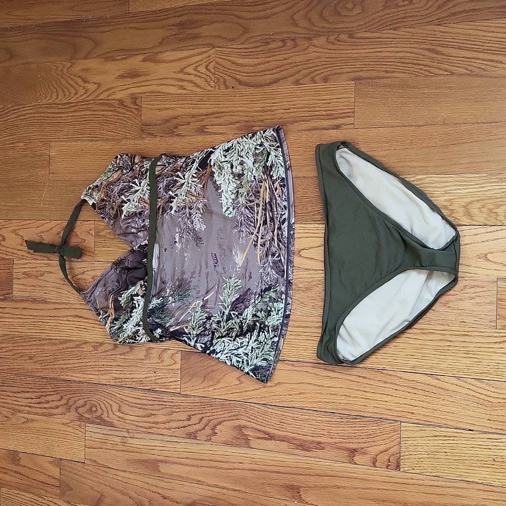 LAST CHANCE!💜Camo Tankini Swim Set